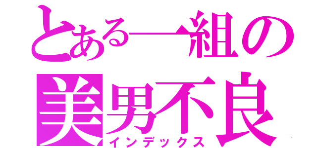 とある一組の美男不良（インデックス）