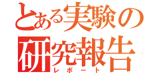 とある実験の研究報告（レポート）