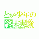 とある少年の終末実験（コノハの世界事情）