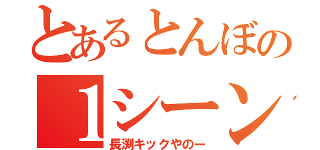 とあるとんぼの１シーン（長渕キックやのー）