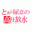 とある尿意の高圧放水（ハイポンプ）