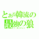 とある韓流の最強の狼（ぺ・ヨンジュン）