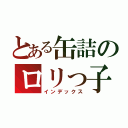 とある缶詰のロリっ子誘拐（インデックス）