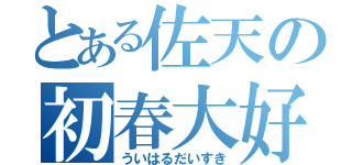 とある佐天の初春大好（ういはるだいすき）