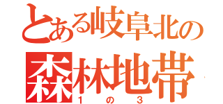 とある岐阜北の森林地帯（１の３）