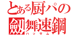 とある厨パの劔舞速鋼（ハッサム）