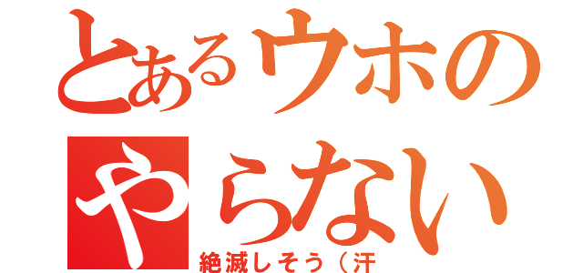 とあるウホのやらないか（絶滅しそう（汗）