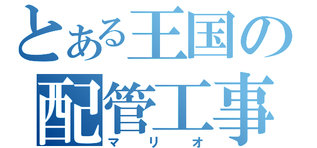 とある王国の配管工事士（マ リ オ）