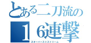 とある二刀流の１６連撃（スターバーストストリーム）