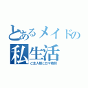 とあるメイドの私生活（ご主人様と日々格闘）