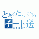 とあるたっくんのチート送信（ここ重要？）