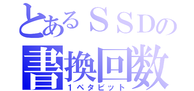 とあるＳＳＤの書換回数（１ペタビット）