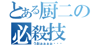 とある厨二の必殺技（うおぉぉぉぉ・・・）