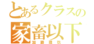 とあるクラスの家畜以下（加藤理玖）