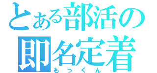 とある部活の即名定着（もっくん）