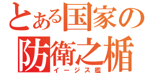 とある国家の防衛之楯（イージス艦）