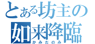 とある坊主の如来降臨（かみだのみ）