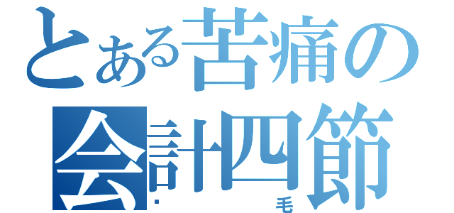 とある苦痛の会計四節（搞毛）