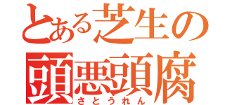 とある芝生の頭悪頭腐（さとうれん）