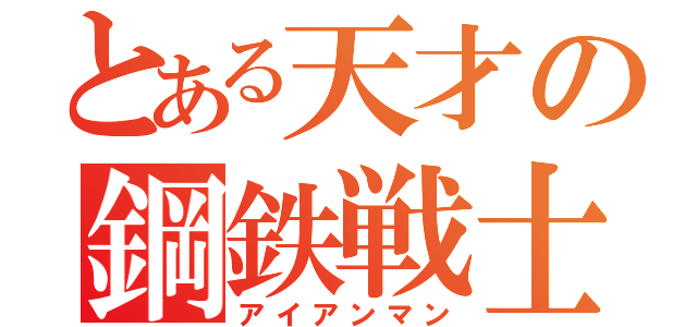 とある天才の鋼鉄戦士（アイアンマン）