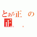 とある正義の正義（正義）