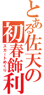 とある佐天の初春飾利（スカートめくり）