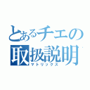 とあるチエの取扱説明書（マトリックス）