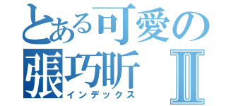 とある可愛の張巧昕Ⅱ（インデックス）