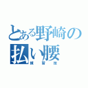 とある野崎の払い腰（練習技）