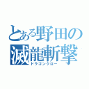 とある野田の滅龍斬撃（ドラゴンクロー）