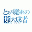 とある魔術の集大成者（インデックス）