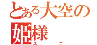 とある大空の姫様（ユニ）