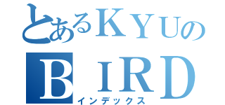 とあるＫＹＵのＢＩＲＤ（インデックス）