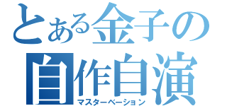 とある金子の自作自演（マスターベーション）