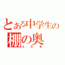 とある中学生の棚の奥（エロ本）