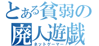 とある貧弱の廃人遊戯（ネットゲーマー）