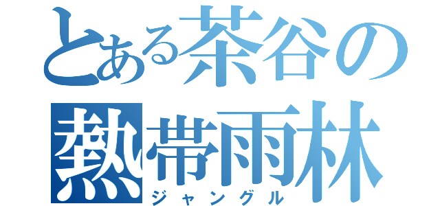 とある茶谷の熱帯雨林（ジャングル）