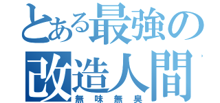 とある最強の改造人間（無味無臭）