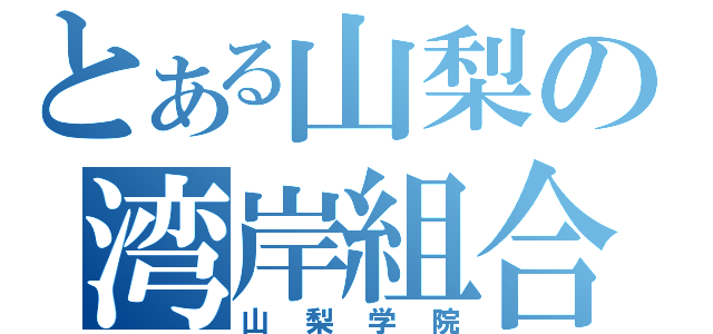 とある山梨の湾岸組合（山梨学院）