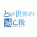 とある世界の滅亡後（パラドックス）