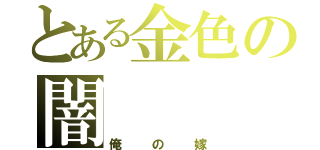 とある金色の闇（俺の嫁）