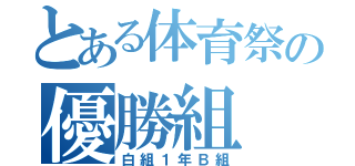 とある体育祭の優勝組（白組１年Ｂ組）