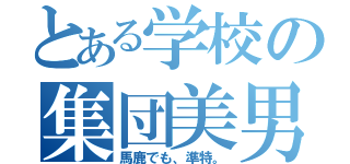 とある学校の集団美男（馬鹿でも、準特。）