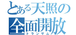 とある天照の全面開放（トランザム）