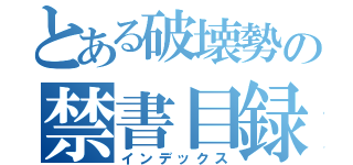 とある破壊勢の禁書目録（インデックス）