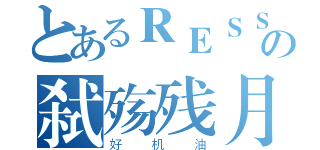 とあるＲＥＳＳの弑殇残月（好机油）