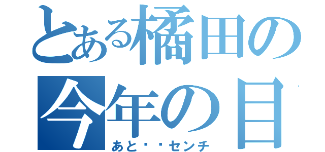 とある橘田の今年の目標（あと◼️センチ）