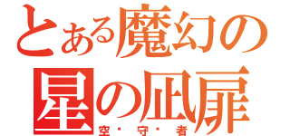 とある魔幻の星の凪扉（空间守护者）