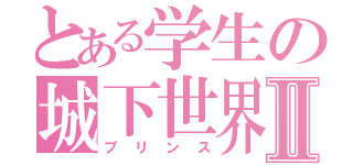 とある学生の城下世界Ⅱ（プリンス）