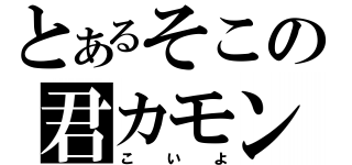 とあるそこの君カモン（こいよ）